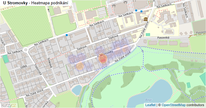 U Stromovky - mapa podnikání