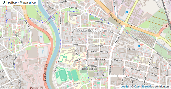 U Trojice - mapa ulice