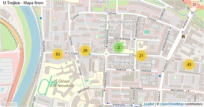 U Trojice - mapa firem