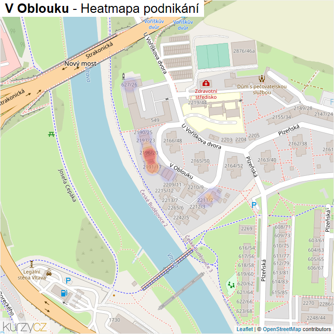 Mapa V Oblouku - Firmy v ulici.