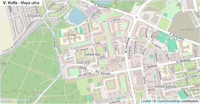 V. Volfa - mapa ulice