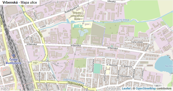 Vrbenská - mapa ulice