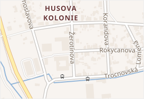 Žerotínova v obci České Budějovice - mapa ulice