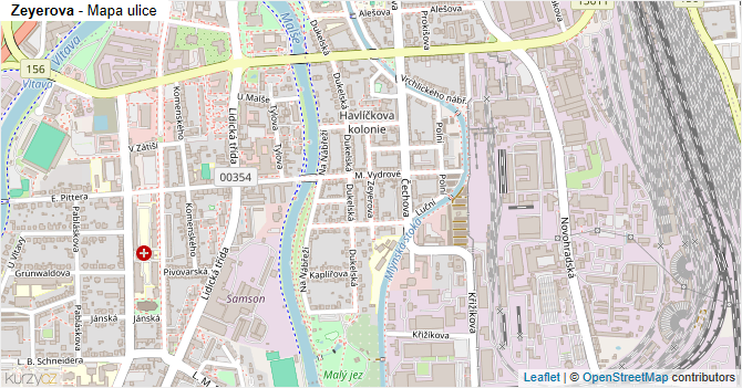 Zeyerova - mapa ulice