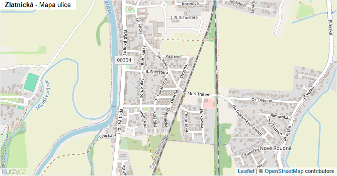 Zlatnická - mapa ulice