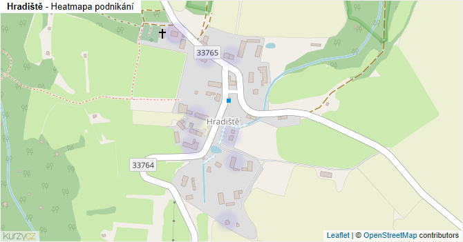 Hradiště - mapa podnikání