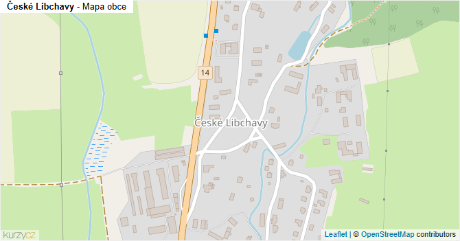 České Libchavy - mapa obce