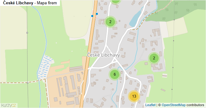 České Libchavy - mapa firem