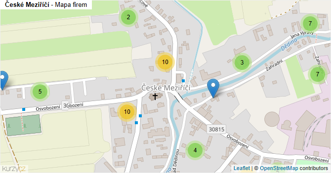 České Meziříčí - mapa firem