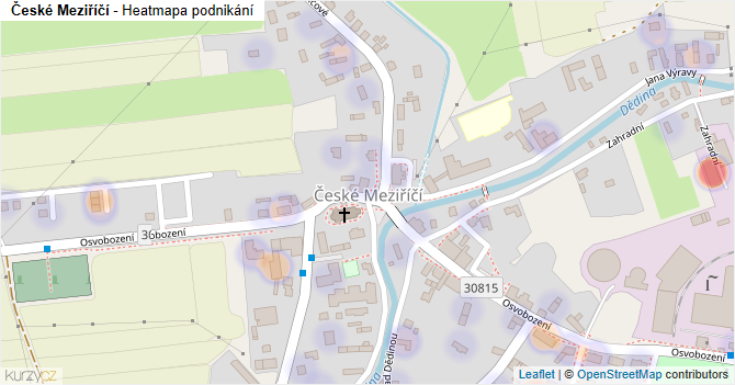 České Meziříčí - mapa podnikání
