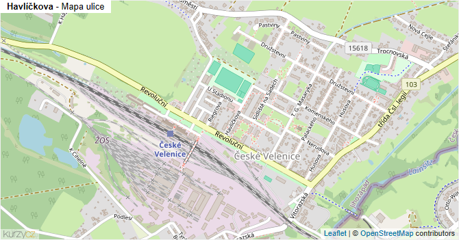 Havlíčkova - mapa ulice