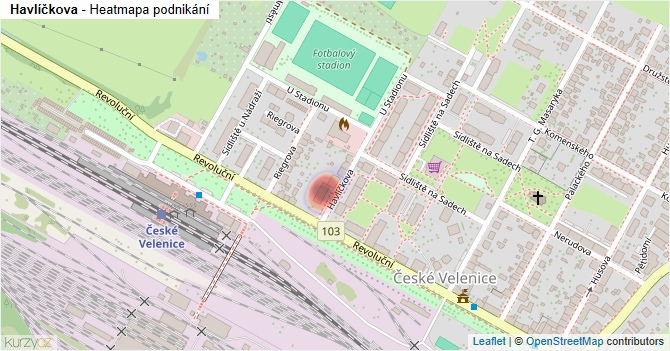 Havlíčkova - mapa podnikání