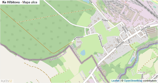 Ke Hřbitovu - mapa ulice