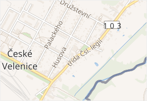 Pětidomí v obci České Velenice - mapa ulice