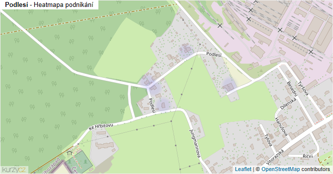 Podlesí - mapa podnikání