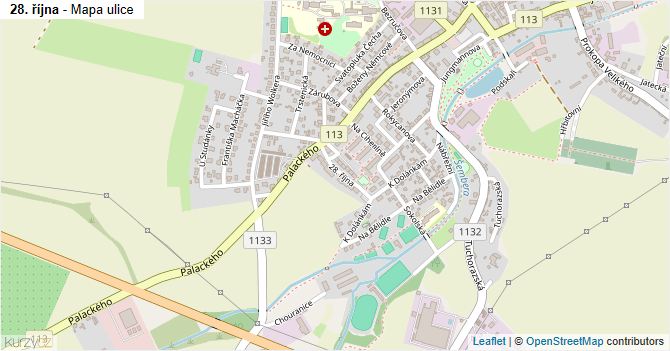 28. října - mapa ulice