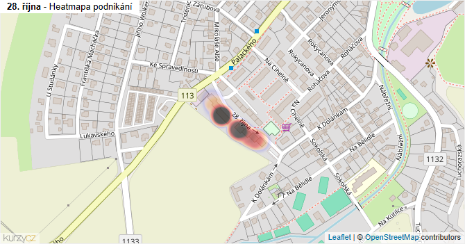 28. října - mapa podnikání