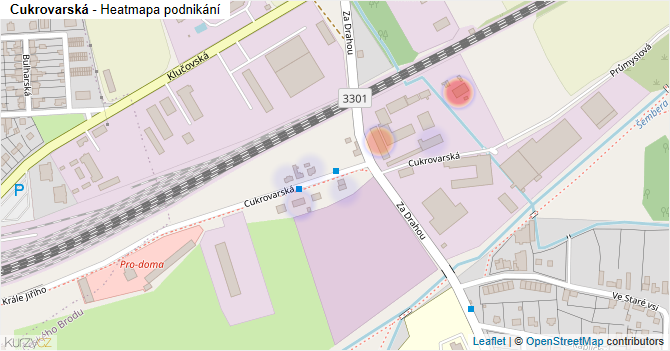 Cukrovarská - mapa firem