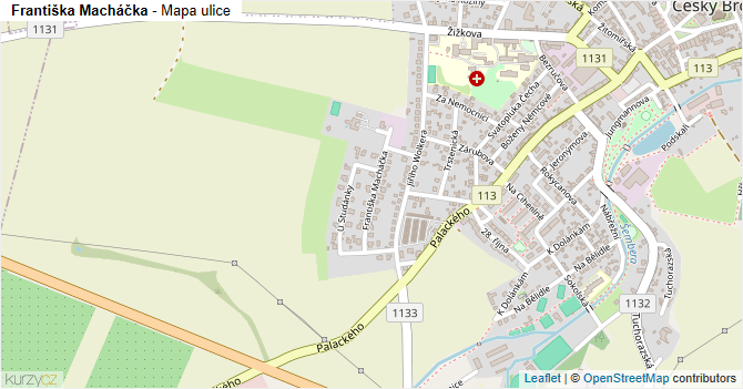 Františka Macháčka - mapa ulice