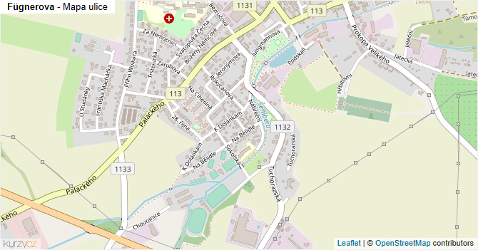 Fügnerova - mapa ulice