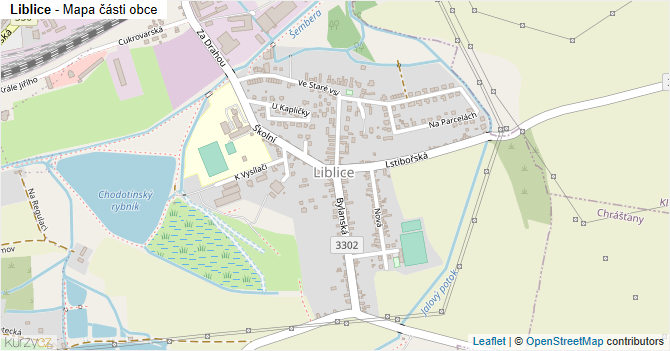 Liblice - mapa části obce