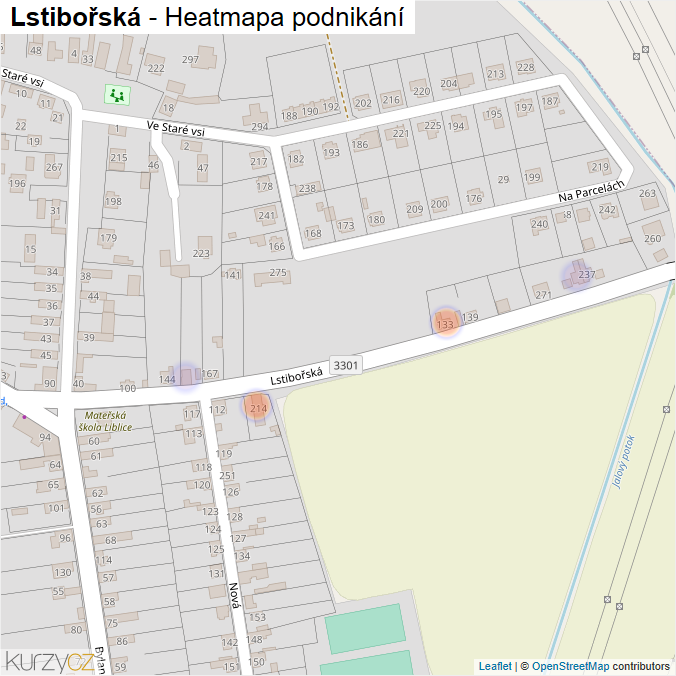 Mapa Lstibořská - Firmy v ulici.