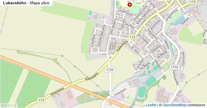 Lukavského - mapa ulice