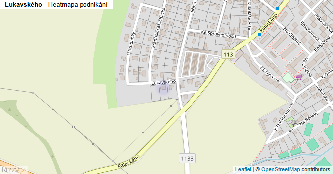 Lukavského - mapa podnikání