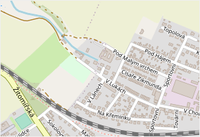 Na Blatech v obci Český Brod - mapa ulice