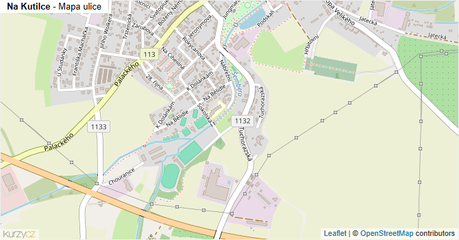 Na Kutilce - mapa ulice