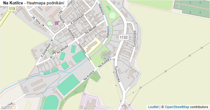 Na Kutilce - mapa podnikání