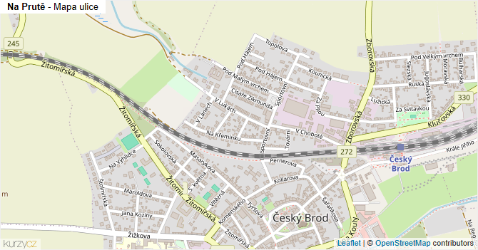 Na Prutě - mapa ulice