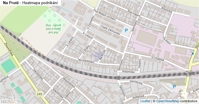 Na Prutě - mapa podnikání