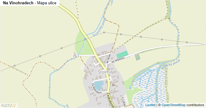 Na Vinohradech - mapa ulice