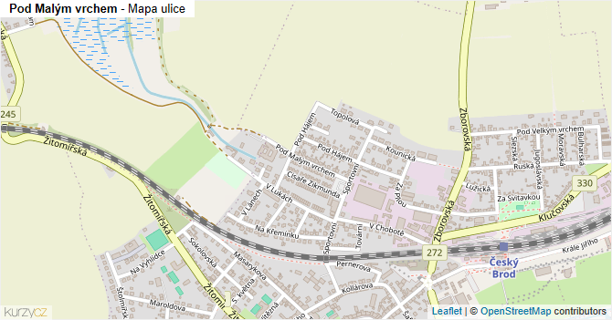 Pod Malým vrchem - mapa ulice