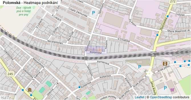 Polomská - mapa podnikání