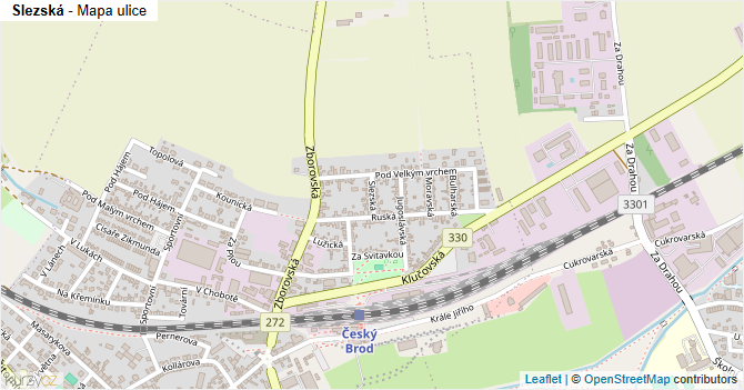 Slezská - mapa ulice