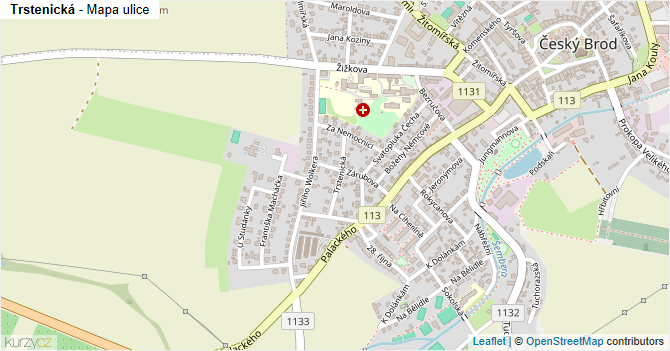 Trstenická - mapa ulice