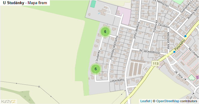U Studánky - mapa firem