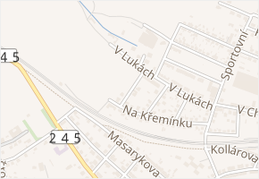 V Lánech v obci Český Brod - mapa ulice