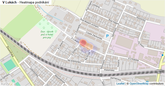 V Lukách - mapa podnikání