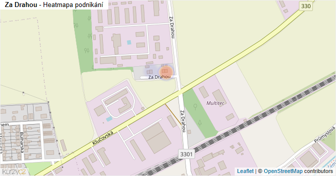 Za Drahou - mapa podnikání