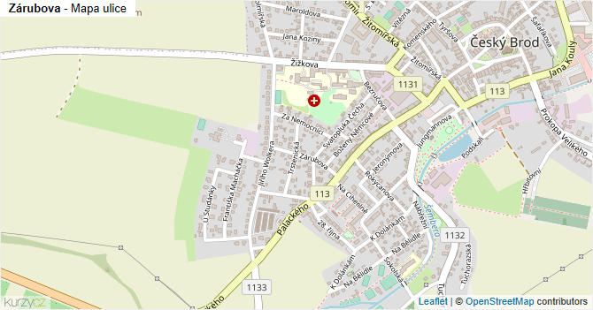 Zárubova - mapa ulice