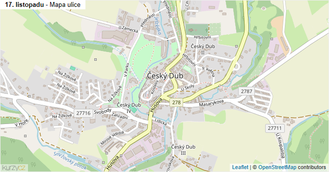 17. listopadu - mapa ulice