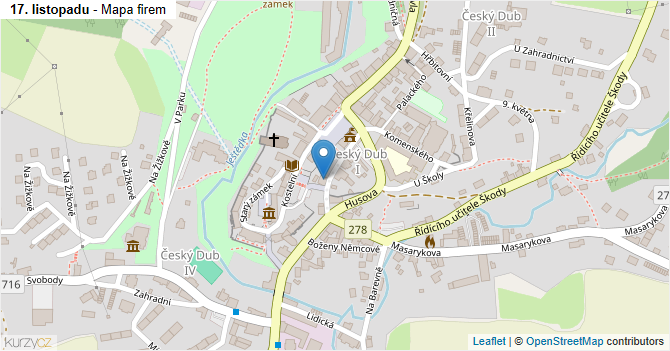 17. listopadu - mapa firem