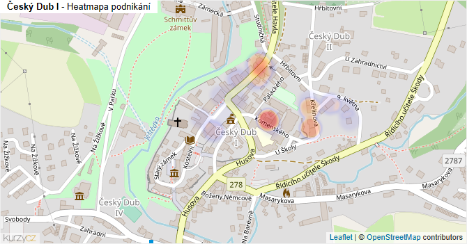 Český Dub I - mapa podnikání