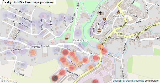 Český Dub IV - mapa podnikání