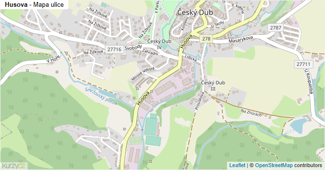 Husova - mapa ulice