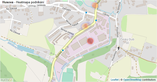 Husova - mapa podnikání