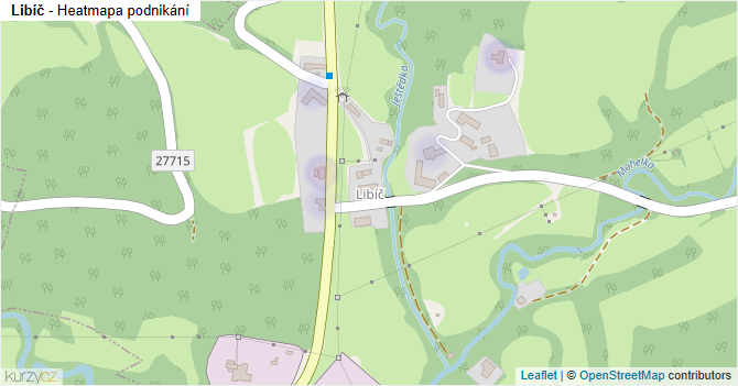 Libíč - mapa podnikání